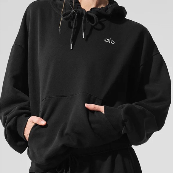 ALO Yoga “Accolade” black Hoodie - unisex Size S - Picture 4 of 10